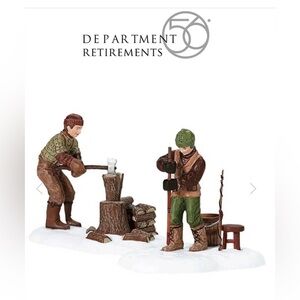 Department 56 New England Village A Day in the Cabin figurines